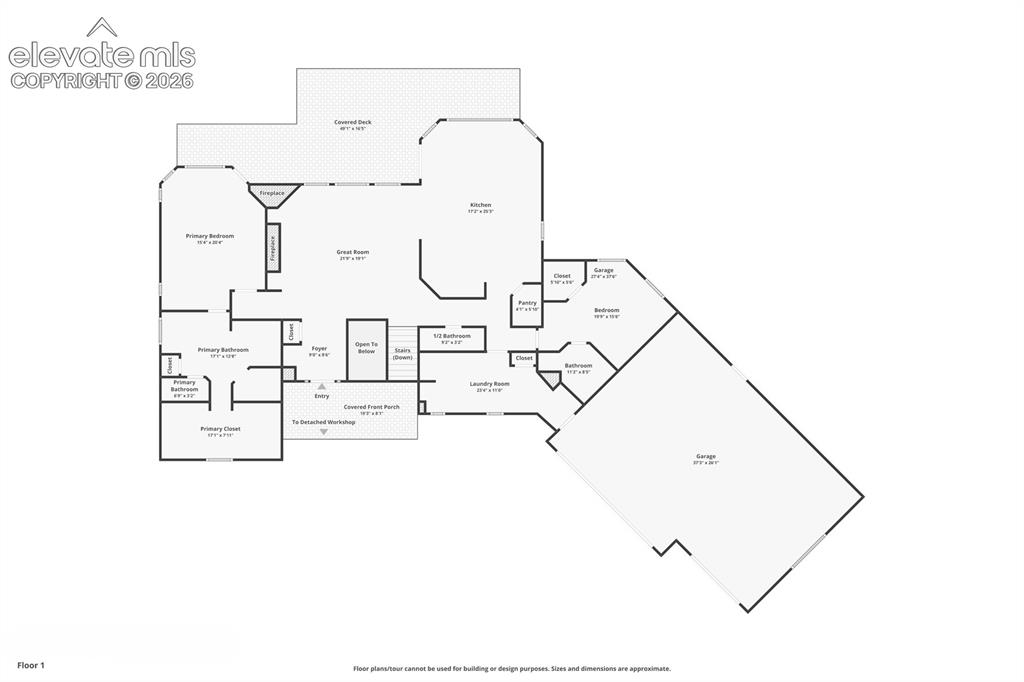 Image 47 of 50: Main level floor plan