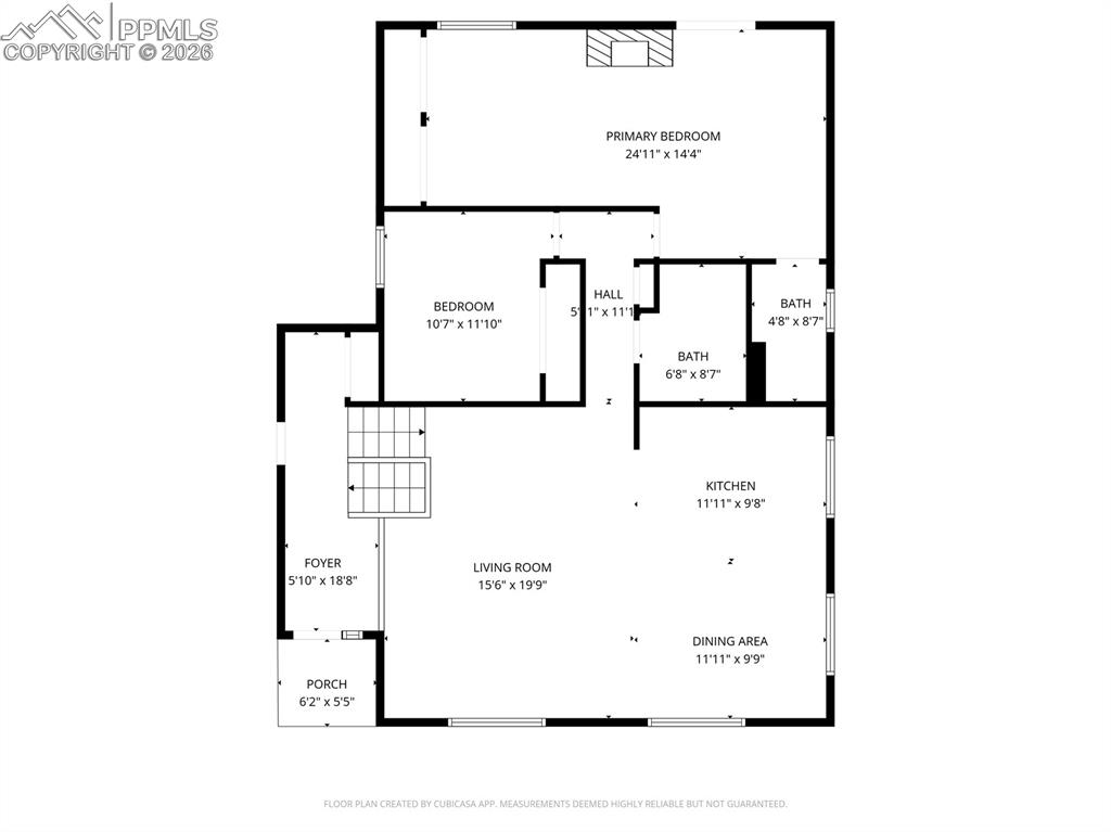 Image 45 of 46: Entrance and upper level floorplan