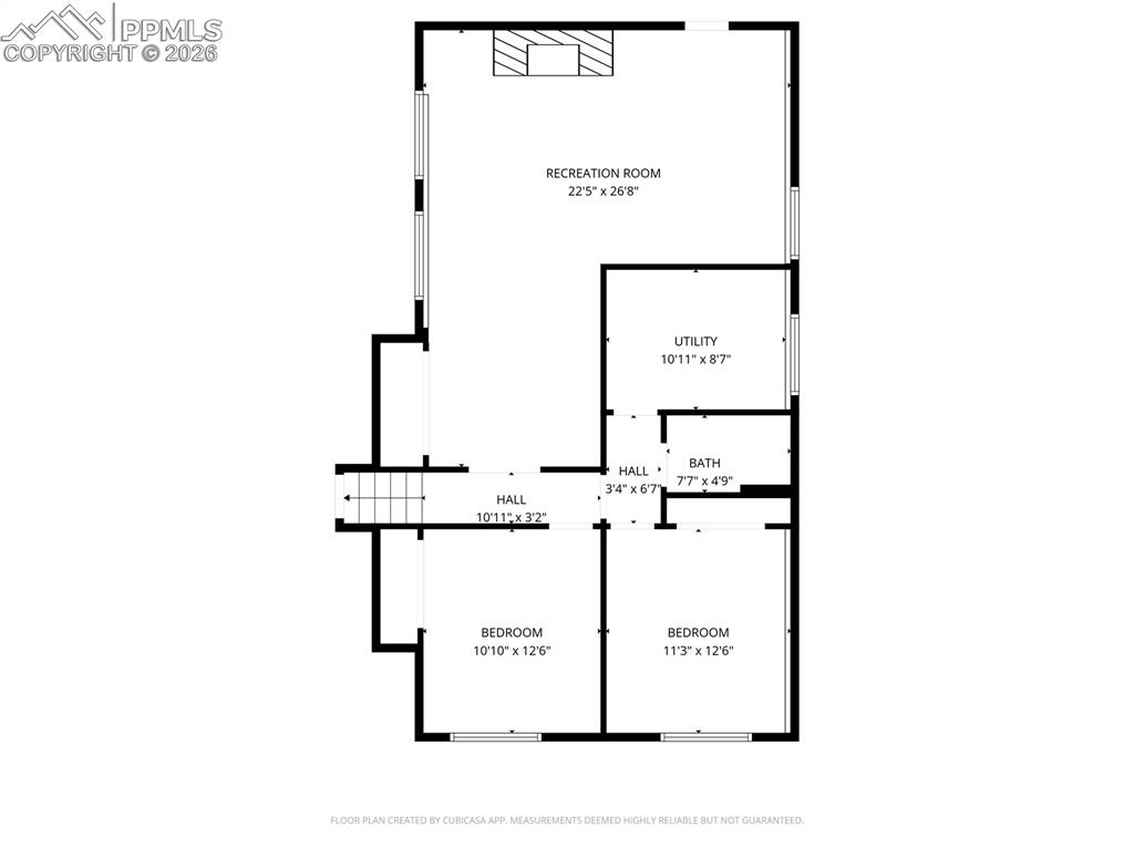 Image 46 of 46: Lower level floorplan