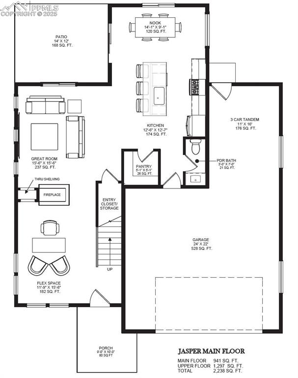 Image 2 of 3: View of room layout