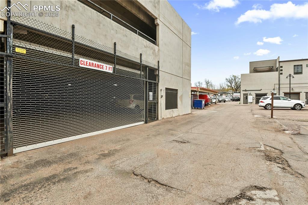 Image 30 of 33: Adjacent parking garage entrance
