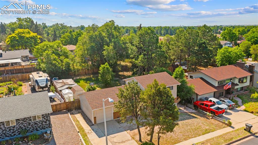 Image 3 of 38: Aerial perspective of suburban area