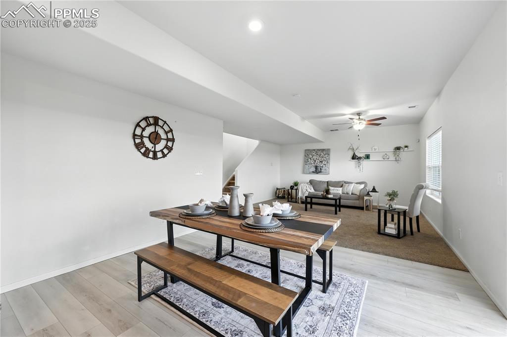 Image 12 of 47: View of the Dining Area and Living Room.
