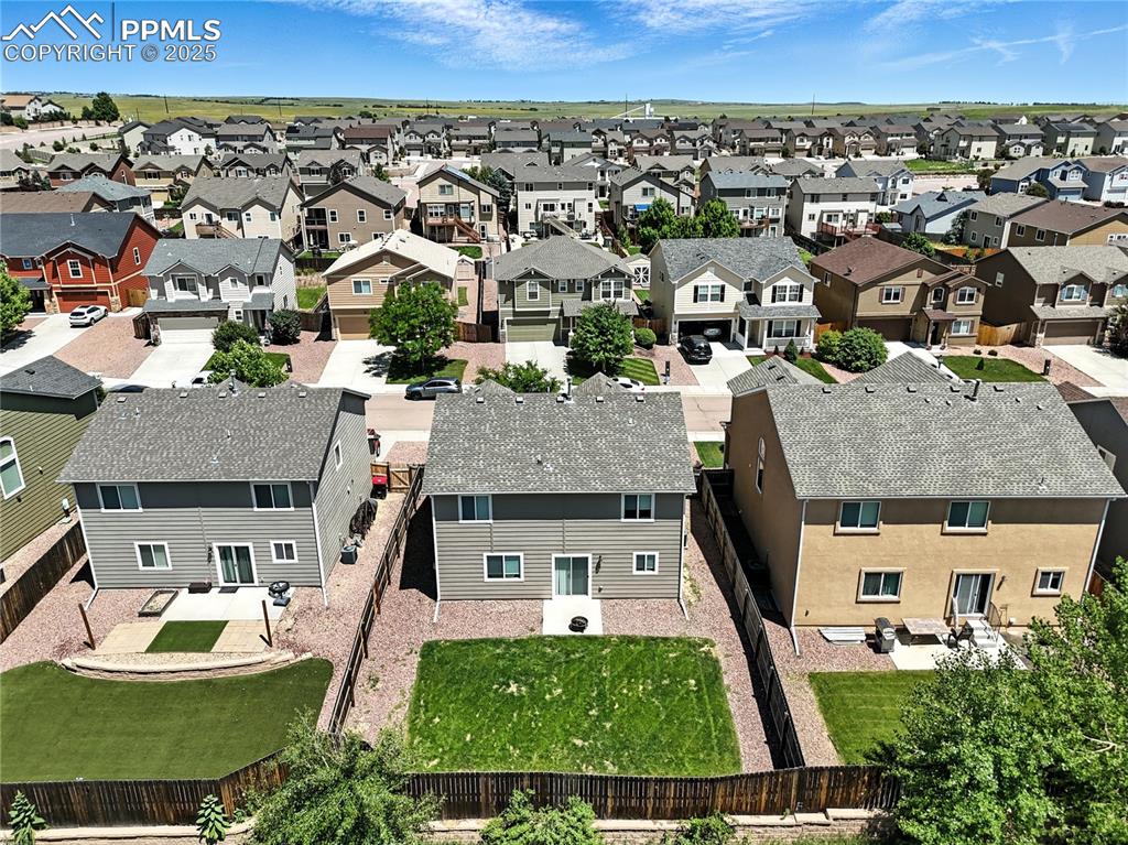 Image 36 of 46: Aerial perspective of suburban area