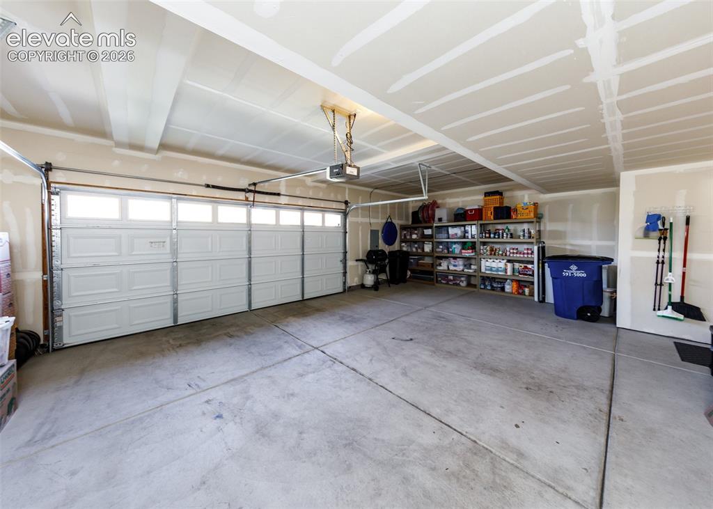 Image 24 of 36: Finished 2.5-car garage