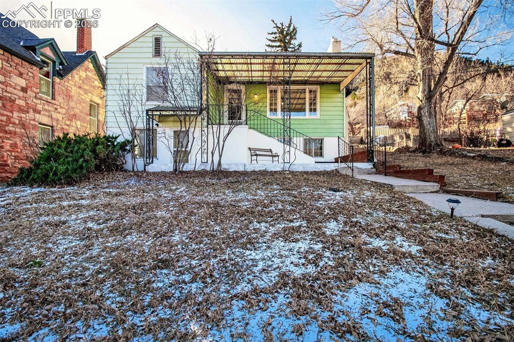 Caption: Front of Structure