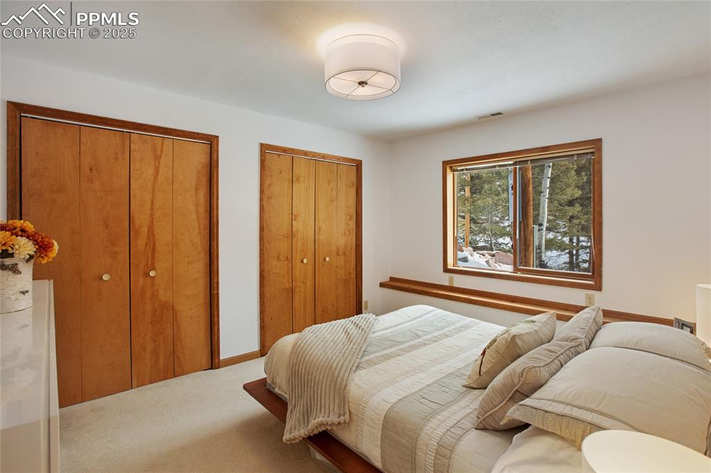 Image 31 of 40: Second of two basement bedrooms