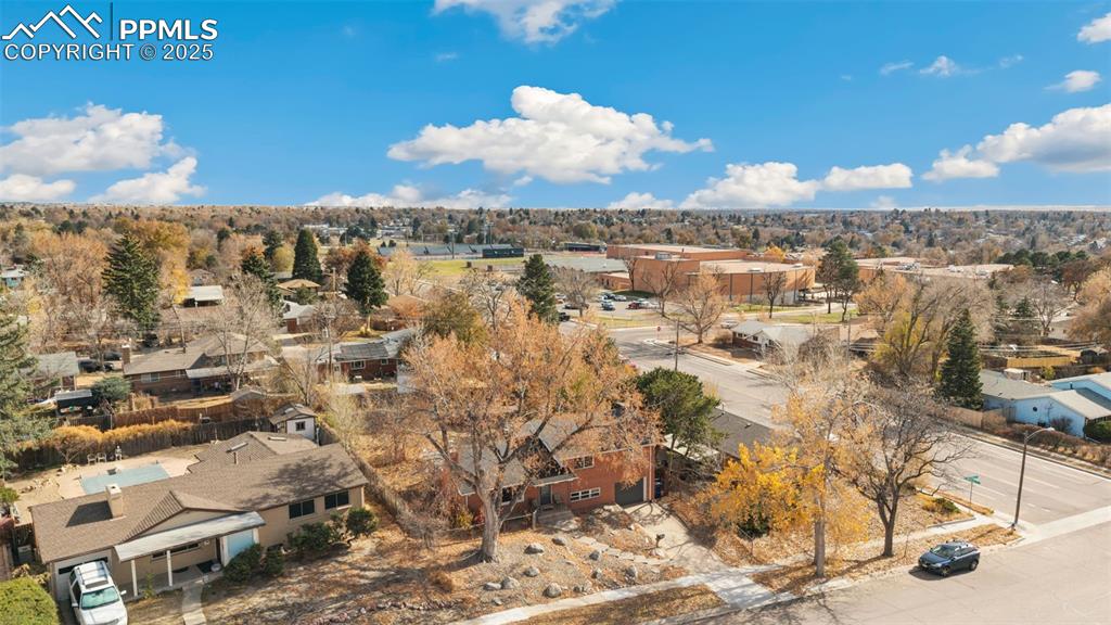 Image 34 of 37: Aerial view of residential area