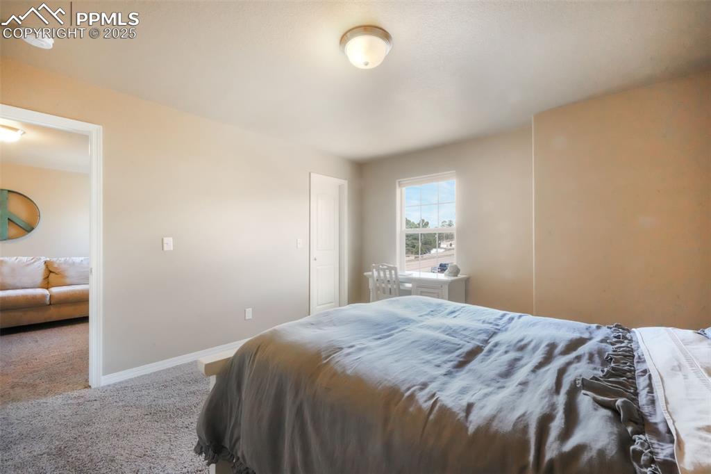 Image 30 of 50: Upstairs second bedroom with walk in closet