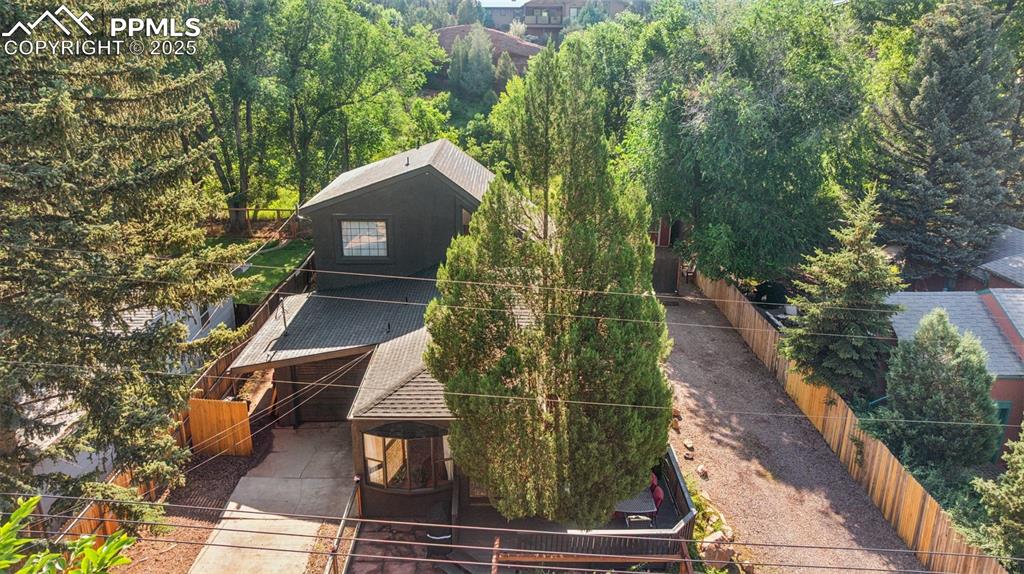 Image 3 of 48: Aerial view of property and surrounding area