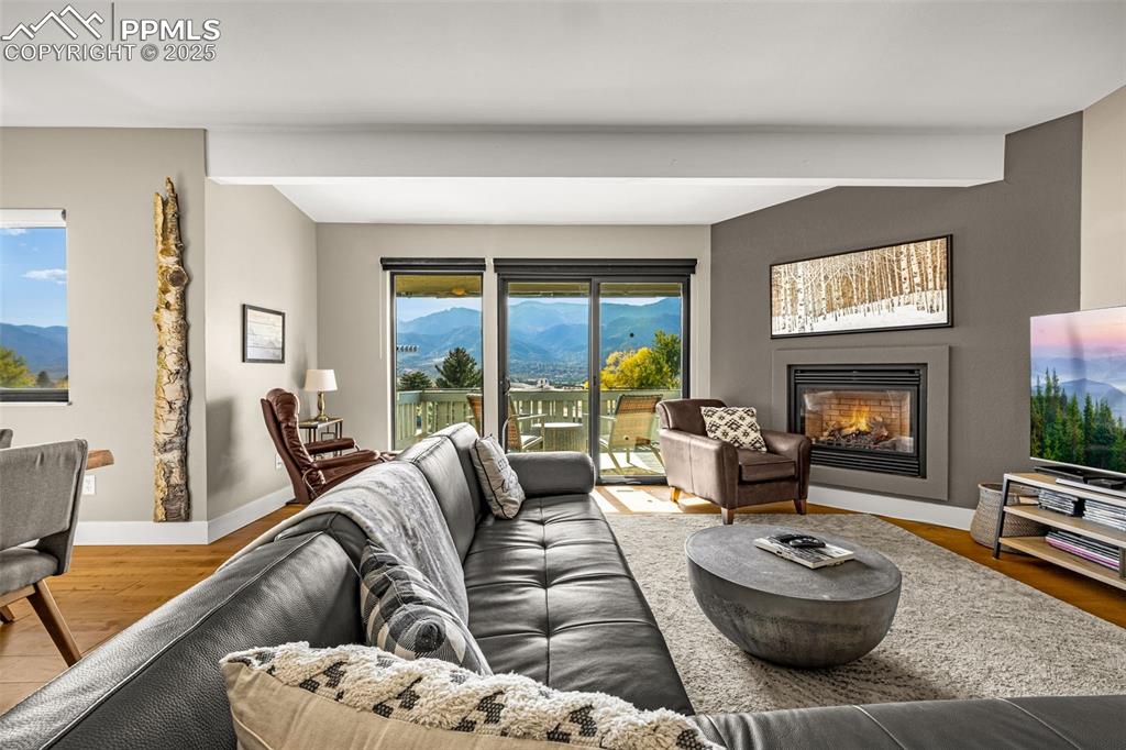 Image 7 of 28: Living room with views.