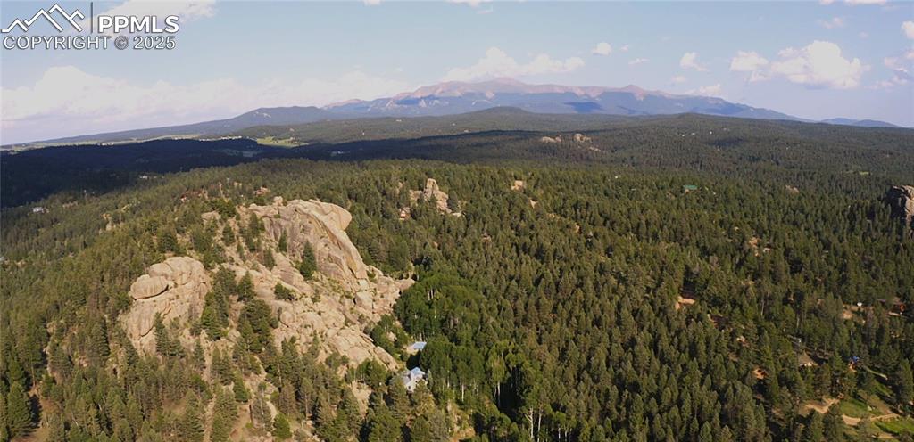 Image 7 of 50: Pikes Peak with Twin Rock & home