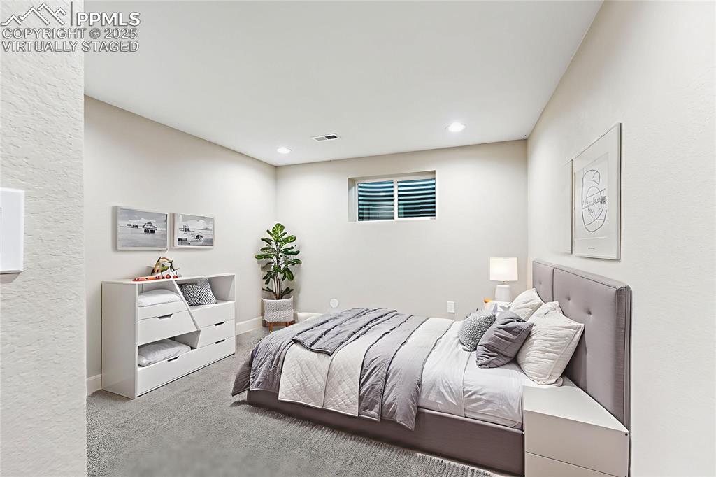 Image 40 of 49: Virtually Staged Bed #3 Basement