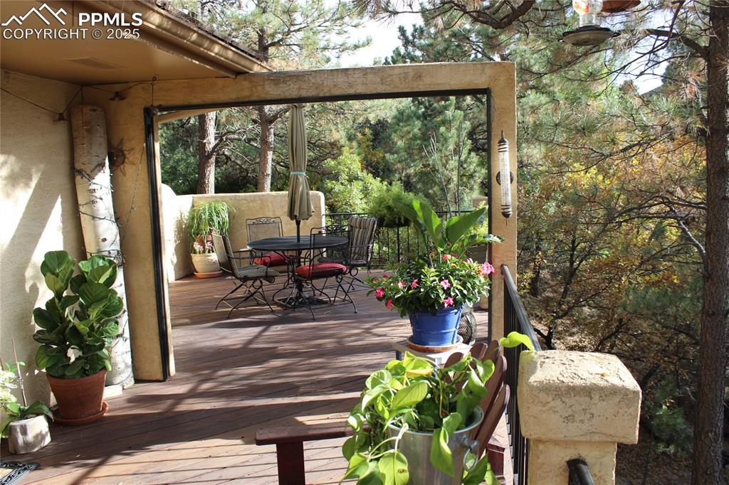 Image 13 of 41: Deck featuring outdoor dining area