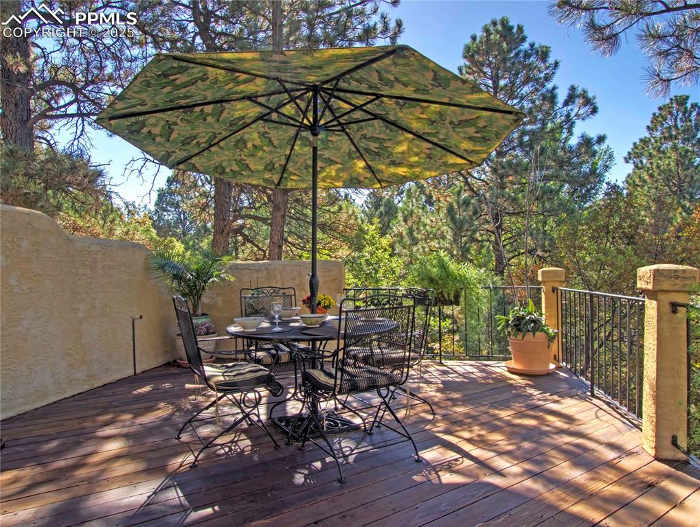 Image 27 of 41: Deck featuring outdoor dining area