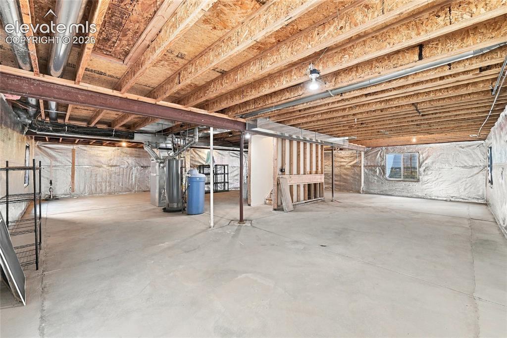Image 32 of 45: Spacious unfinished basement