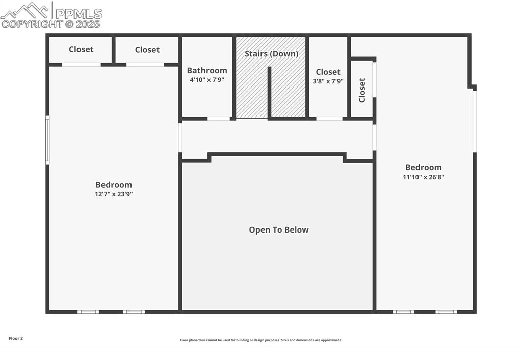Image 46 of 46: Upstairs floor plan
