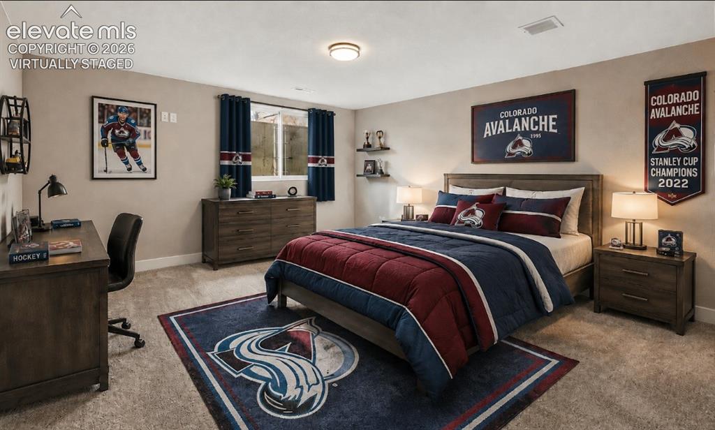 Image 37 of 40: Virtually staged Basement master suite 2