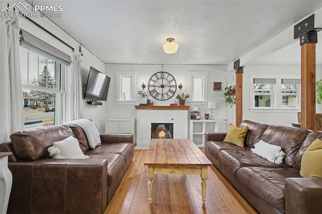 Image 9 of 37: Fireplace