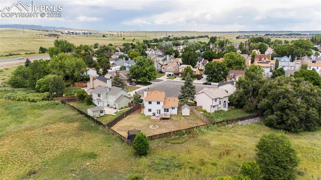 Image 30 of 33: Aerial perspective of suburban area