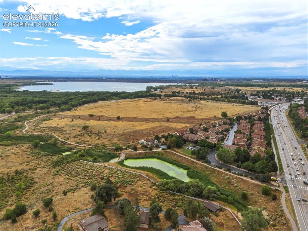 Image 44 of 45: Aerial view highlighting the home