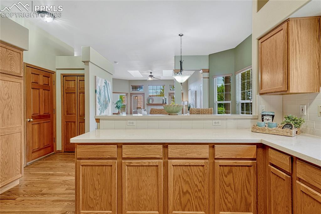 Image 13 of 48: Enjoy modern cooking conveniences with a built-in microwave and an electric