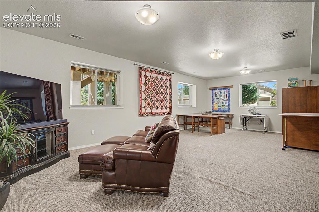 Image 17 of 31: The rec room can be one large entertaining space or divided based on your a