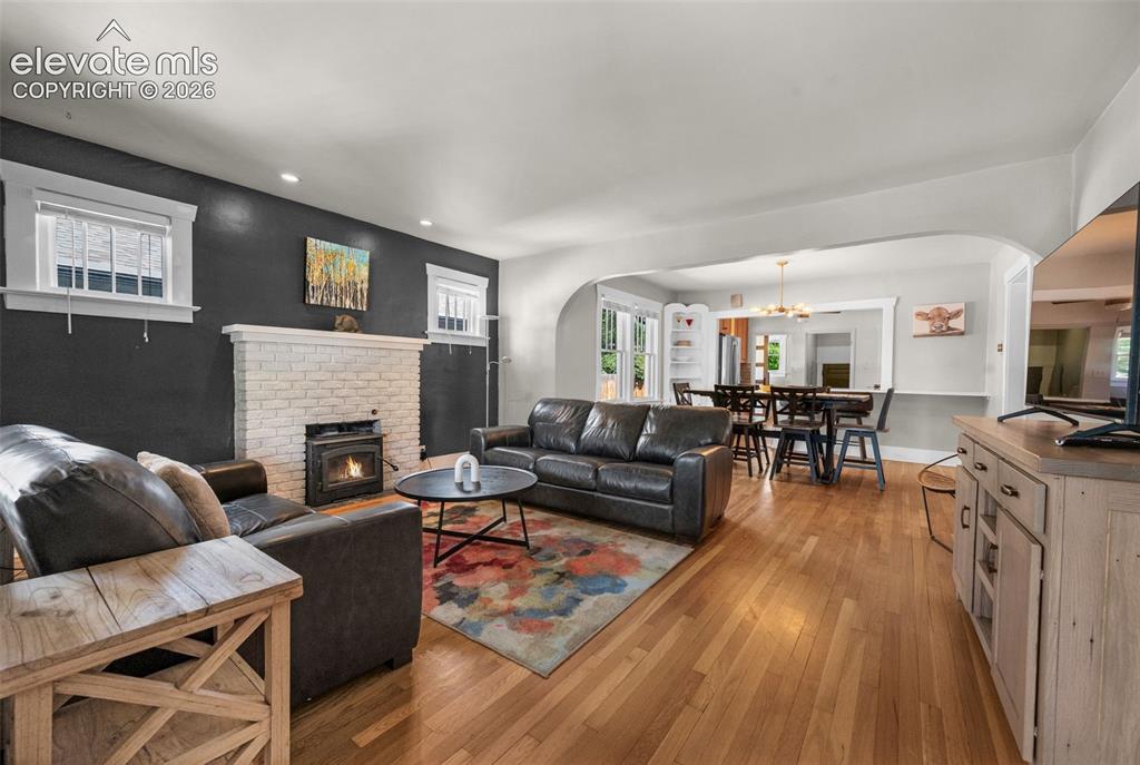 Image 8 of 48: Fireplace in Living Room