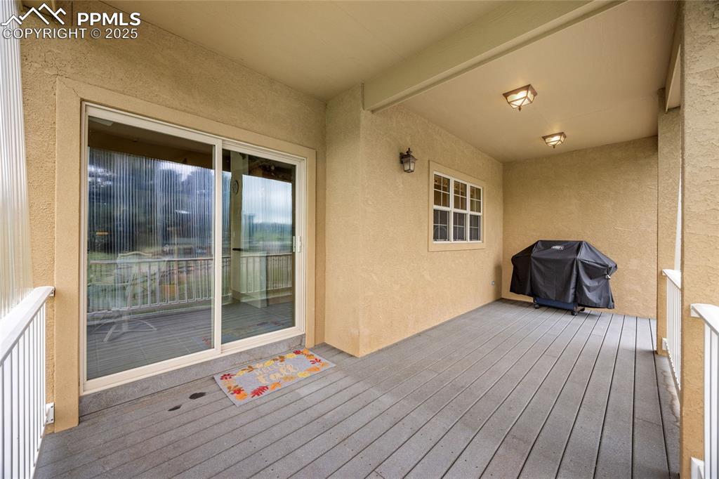 Image 7 of 41: Deck featuring grilling area