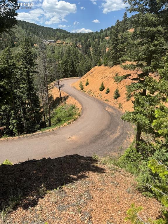 Image 5 of 21: View of mountain background with a heavily wooded area