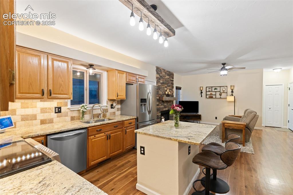 Image 11 of 46: Open Floor plan to family room