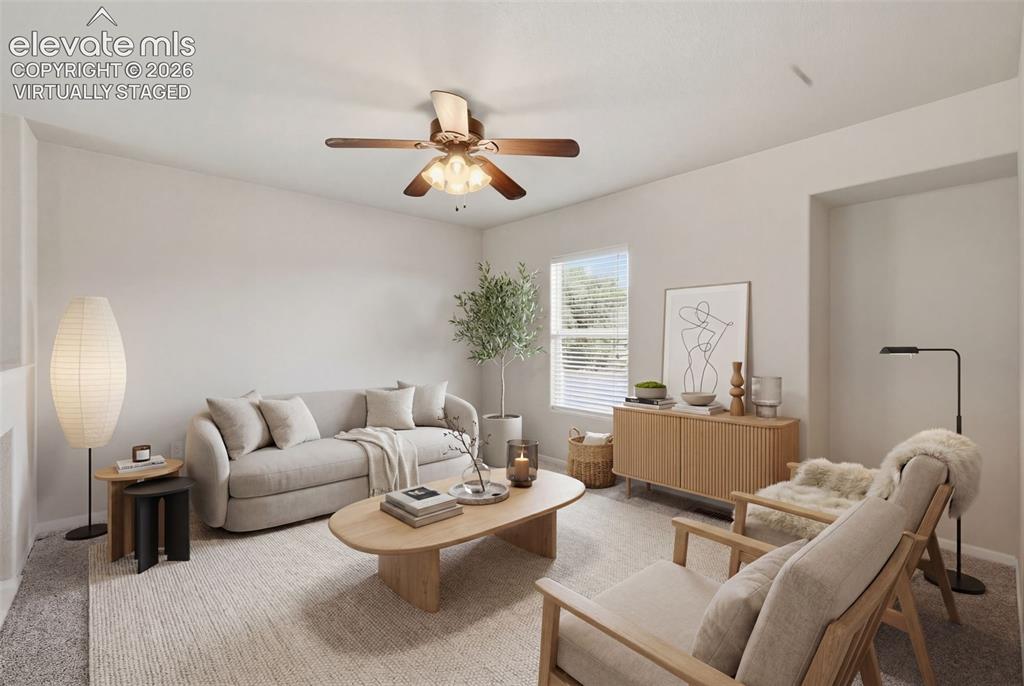 Image 6 of 33: Virtually Staged - upper level loft. 