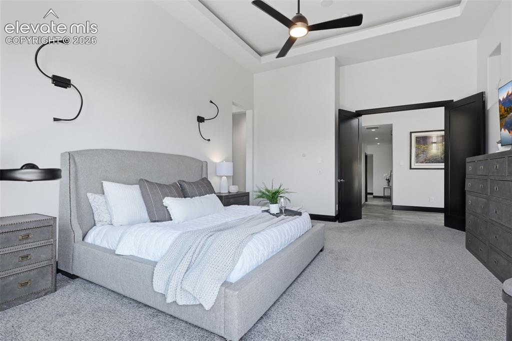 Image 22 of 48: Double door entry, art lighting and to the master bedroom retreat!