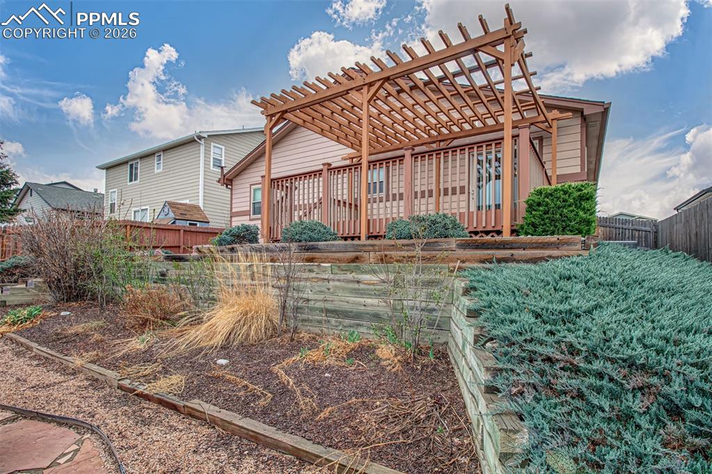 Image 26 of 27: View of fenced backyard