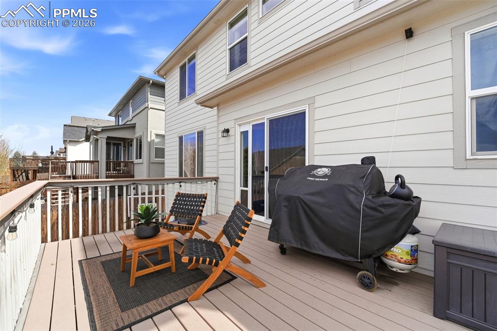 Image 39 of 48: Deck featuring grilling area