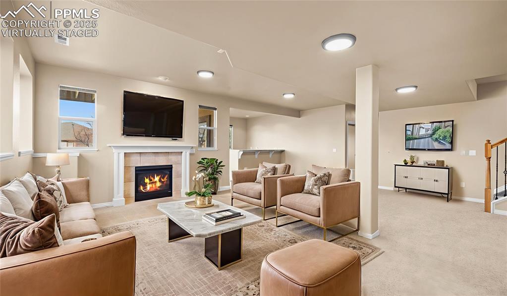 Image 30 of 50: Virtually Staged Family Room