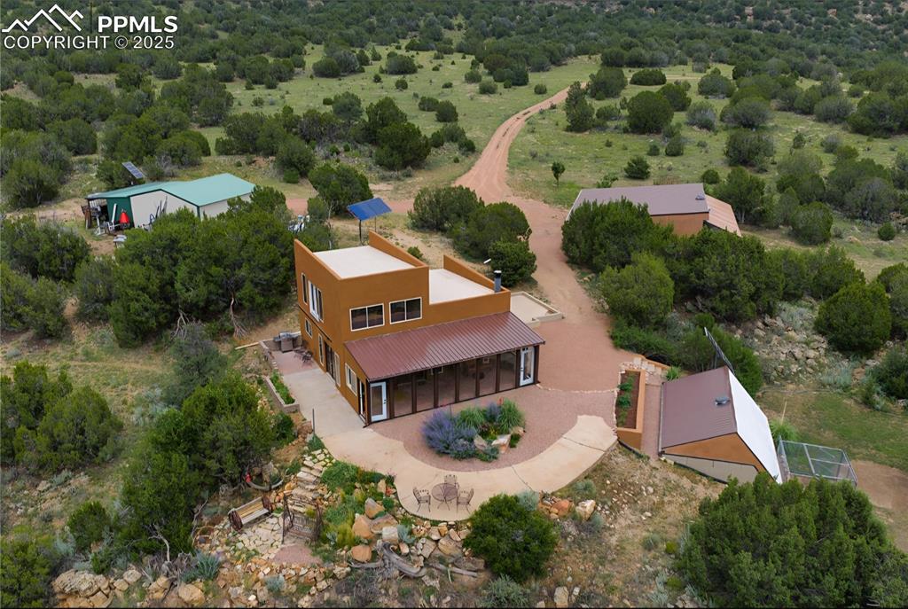 Image 29 of 42: View from above of property