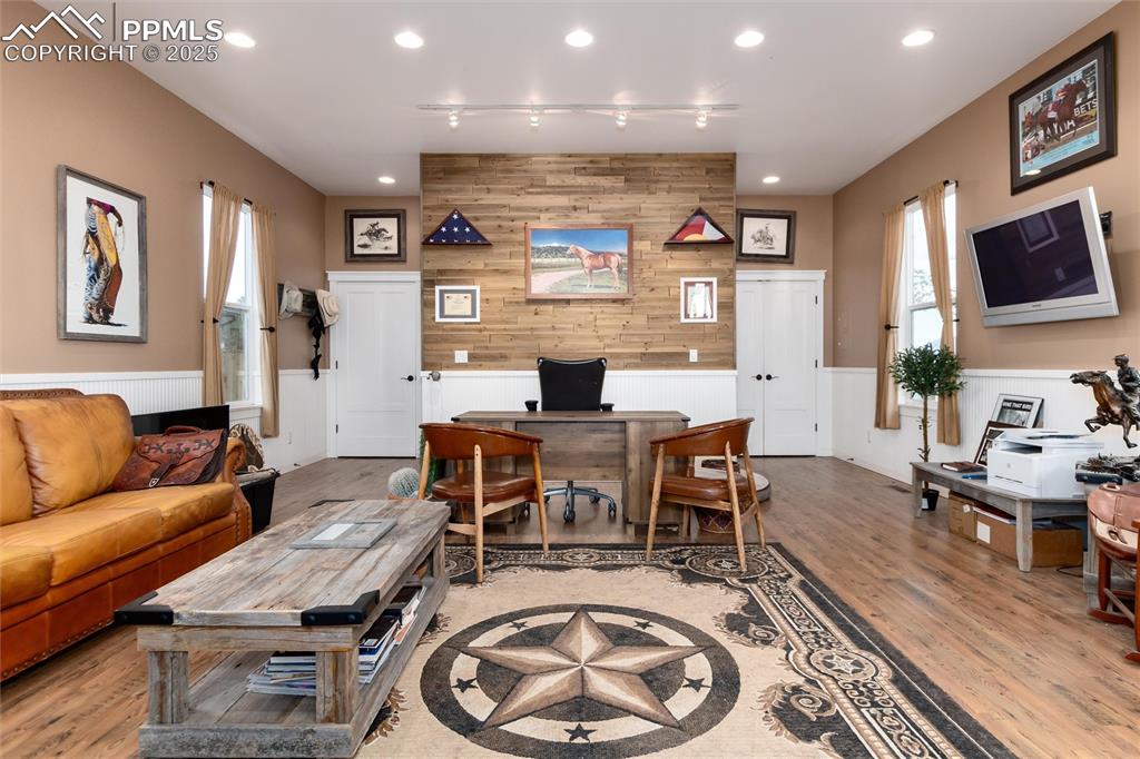 Image 32 of 34: School          is being used as an exeuctive office- possibilities are end