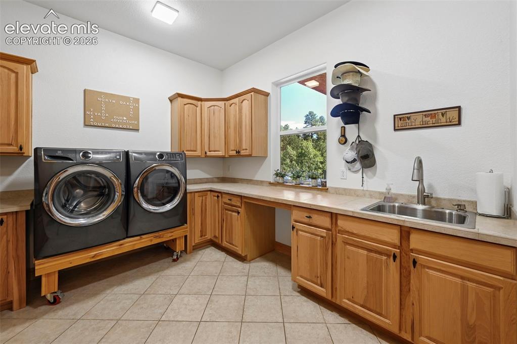 Image 16 of 48: Extra storage in cabinets and counter top work space.