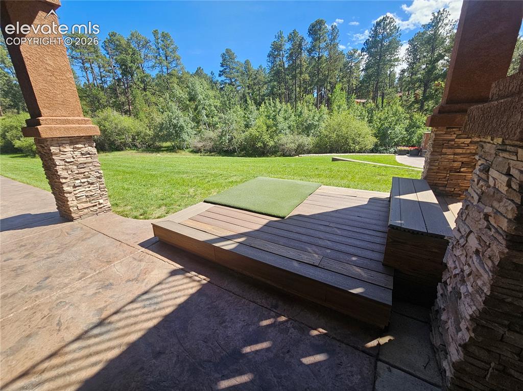 Image 39 of 48: Hot tub pad - 220 electrical outlet available.