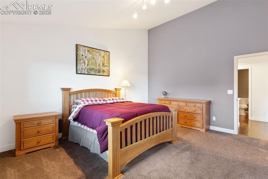 Image 11 of 33: Large bedroom with attached 5 piece bathroom and walk-in closet.