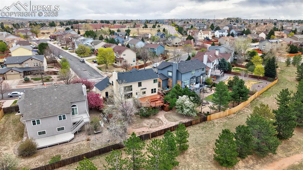 Image 6 of 50: Aerial perspective of suburban area