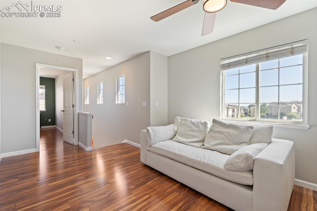 Image 18 of 38: Continue upstairs to a second living room / loft area