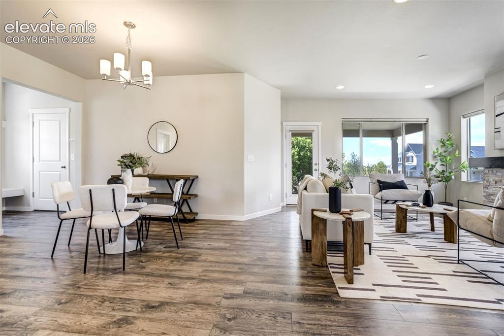 Image 5 of 44: Proof that open floor plans can still have spaces that actually make sense.