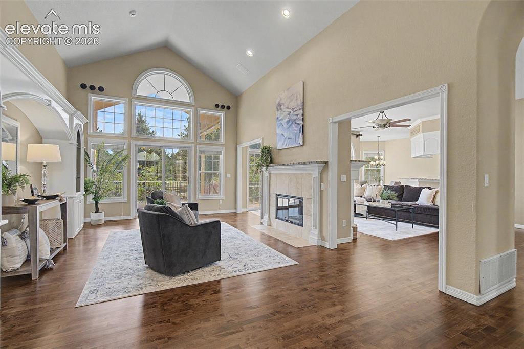 Image 8 of 42: The open-concept design seamlessly connects the great room to the adjoining