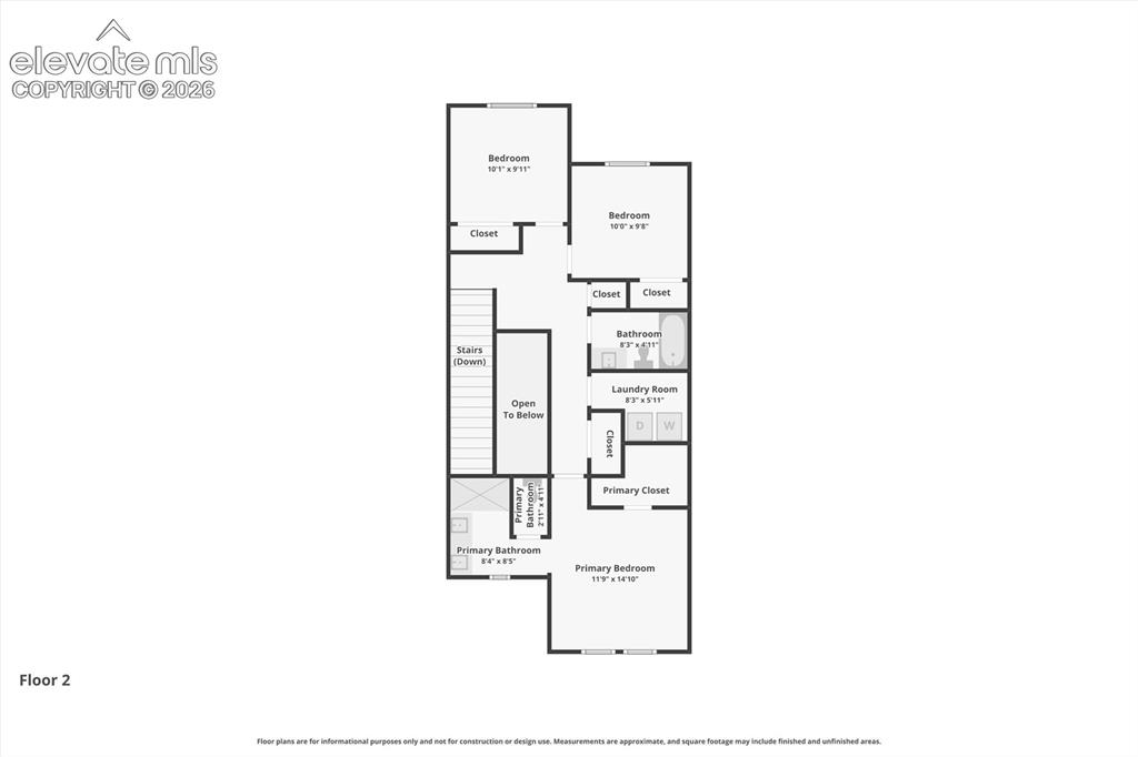Image 29 of 30: Upper level floorplan
