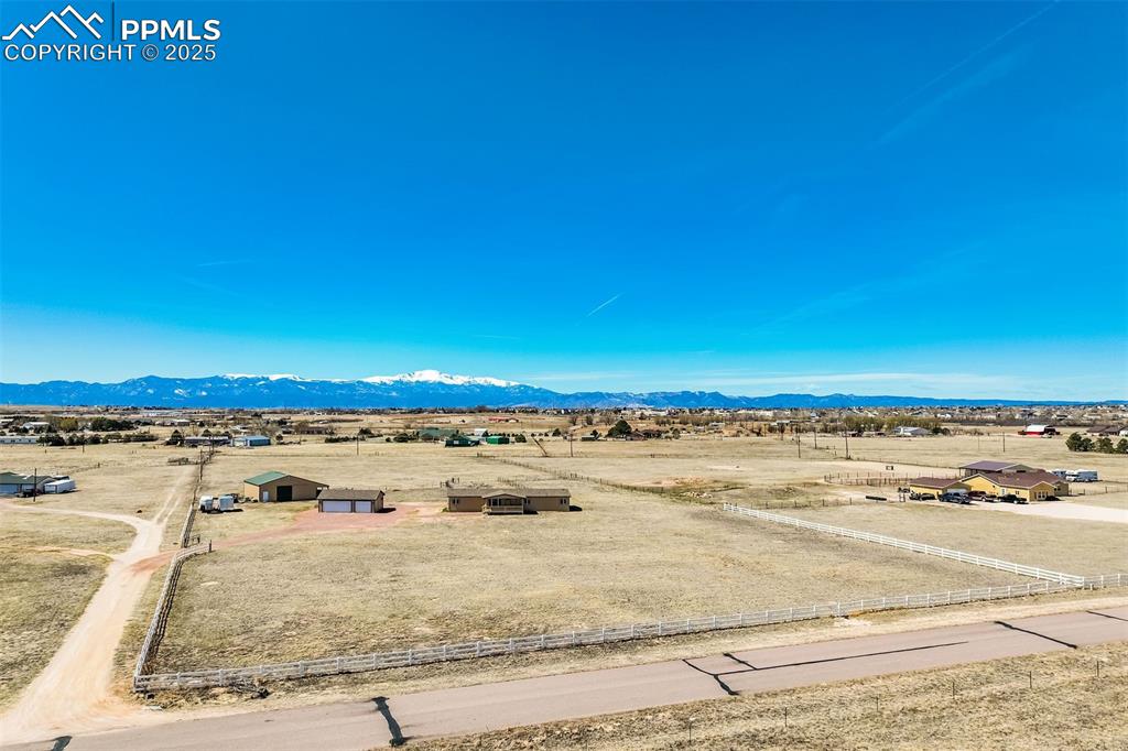 Image 3 of 50: Drone / aerial view with a rural view and a mountain view