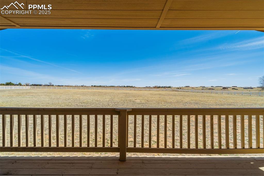 Image 8 of 50: Deck featuring a rural view