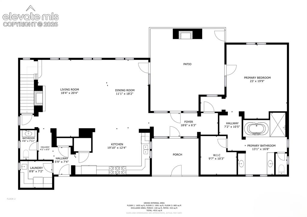 Image 49 of 50: Main level floor plan