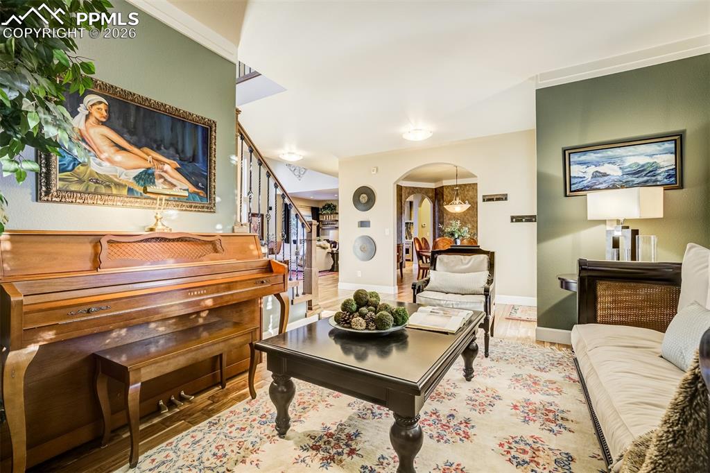 Image 17 of 50: The versatile space is ideal for a music room